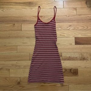 Stripped body on mini dress